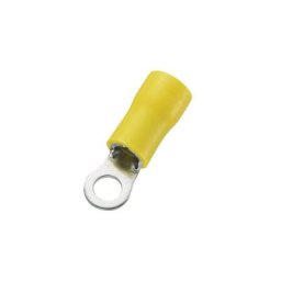 TRU COMPONENTS 746628 Cosse à oeillet Section max.=6 mm² Ø du trou=4.3 mm partiellement isolé jaune