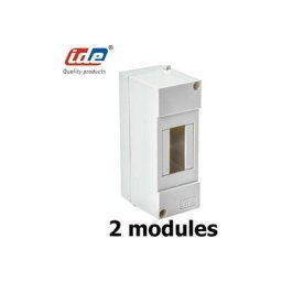 Mini coffret électrique IDE Couleur - Nombre de modules - Blanc - 2 modules - 130x50x64mm