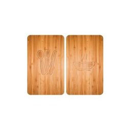 Protection plaque de cuisson, couvre plaque de cuisson en verre Lunch, Lot de 2, verre trempé,