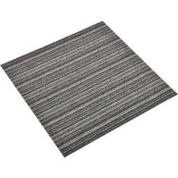 Vidaxl - Dalles de tapis de sol 20 pcs 5 m² 50x50 cm Anthracite rayé Striped anthracite