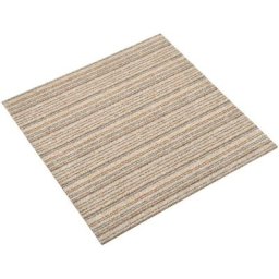 Vidaxl - Dalles de tapis de sol 20 pcs 5 m² 50x50 cm Beige rayé Striped beige
