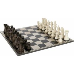Jeu d'échecs poly mix 61 cm - Marron