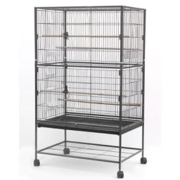 Aufun - Volière Cage à oiseaux avec 2 portes Volière 52 x 79 x 132 cm