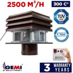Gemi Elettronica - Extracteur De Fumée Pour Conduit Rond 20 cm Aspirateur Aspire-Fumée Électrique