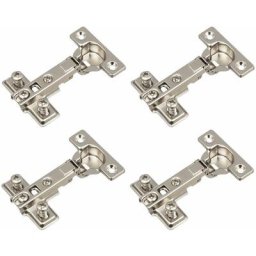4x Mini charnière invisible angle d'ouverture 95° avec embase H0 pour pose en applique sans