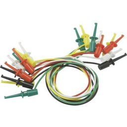 Set de cordons de mesure Voltcraft pinces crocodile - pinces crocodile] 0.28 m noir, rouge, vert,