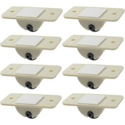 Lot de 8 mini roulettes auto-adhésives non pivotantes en plastique abs robustes pour meubles de