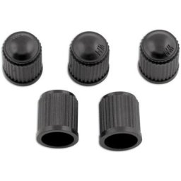 Bouchons de valve noirs universels - 5 bouchons