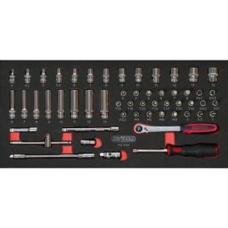 Module de douilles et accessoires ULTIMATE® 1/4'', 54 pièces