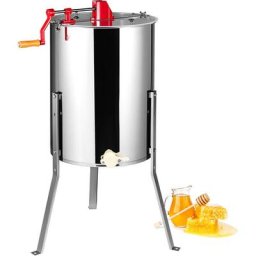VEVOR Extracteur de Miel Manuel 4/8 Cadres Centrifugeuse Separateur Miel en Acier Inox avec