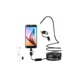 Endoscope usb 3 en 1 Ultra Mince 5,5 mm Endoscope hd Caméra d'Inspection avec 6 led Réglables IP67