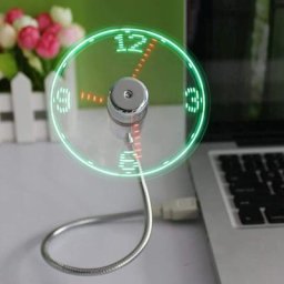 Ventilateur d'ordinateur portable usb led ventilateur d'horloge intelligente petit ventilateur mot