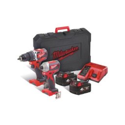 M18 CBLPP2A-402C - Set perceuse à percussion (M18 CBLPD-0) & visseuse à choc (M18 CBLID-0) (2x