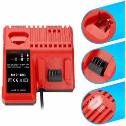 Chargeur de batterie Li-ion pour batterie au Lithium Milwaukee 12 v 14.4 v 18 v C1418C