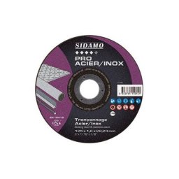 Sidamo - Disque à tronçonner pro acier inox d. 115 x 1,6 x Al. 22,23 mm - Acier, Inox - 10111013
