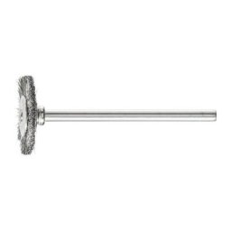 Mini brosse ronde rbu 1902/3 inox 0,10 D19xl2xL5 mm va d. de la tige 3 mm - Pferd