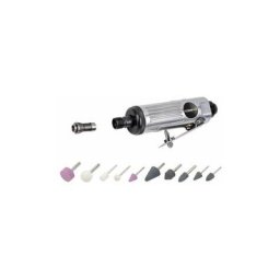 Varo - powerplus Meuleuse droite pneumatique + accessoires - POWAIR0011