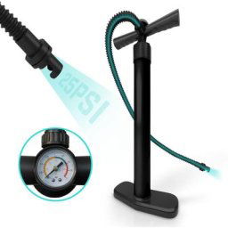 Physionics - Pompe à Main avec Manomètre - Pression d'Air Max. 25 psi, Volume du Piston 1,8 l, avec
