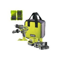 Ryobi - Pack Perceuse-visseuse percussion R18PD7-252S Brushless - 2 batteries 5.0 - 2.0Ah