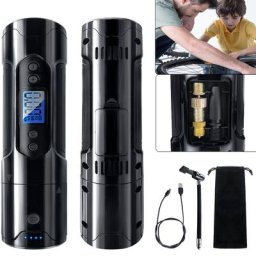 Aufun - Compresseur d'Air Portatif Mini avec Batterie Rechargeable 12 v 150 psi Pompe a Velo