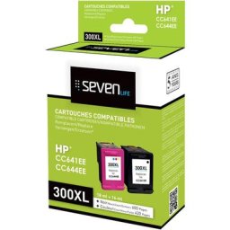 Pack de 2 cartouches encre rema HP300 xl bk - HP300 xl cl Seven Life