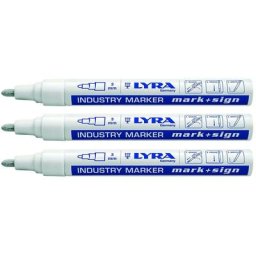 Lot de 3 marqueurs indelebiles blancs