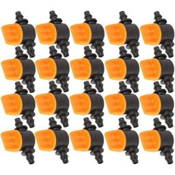 Kartokner - Lot de 20 mini valves d'irrigation goutte à goutte de 6,35 mm pour tuyau d'irrigation