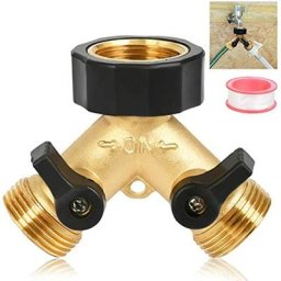 Robinet Double Machine a Laver, Répartiteur Raccord Robinet Tuyau d'Arrosage en y 2 Voies pour