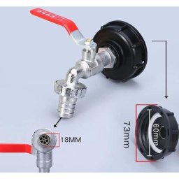 Robinet Cuve 1000L Recuperateur Eau De Pluie, Adaptateur Réservoir d'eau IBC 1/2' Double