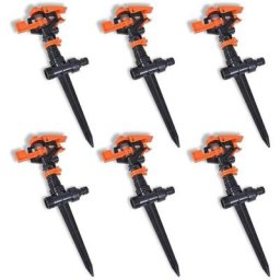 Kit de 6 arroseurs a impulsion sur piquet HDV26268