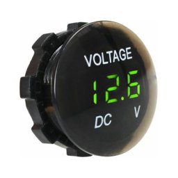 Voltmètre imperméable, Mini testeur de tension à affichage numérique dc 12V-24V Testeur à led pour