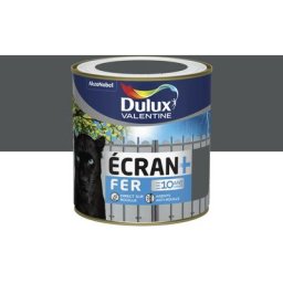 Dulux Valentine - Peinture Écran + Fer Gris Foncé Finition : Brillant 0,5 l - Gris Foncé