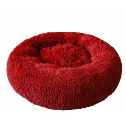 50cm Panier Rond pour Chien et Chat en Peluche Douce et Confortable Donut Chat lit Chaud de