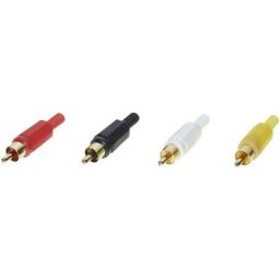 Tru Components - Cinch/RCA mâle, droit TRU-30K103 1601057 Nombre de pôles (num): 2 mono rouge,