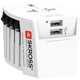 Adaptateur Universel Skross Muv Usb 2 broches - 2 ports usb - 100V – 250W / 250V – 625W