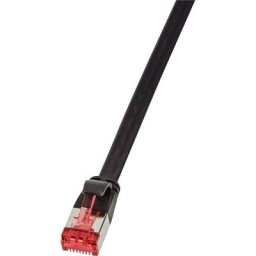 Logilink - Cable plat RJ45 cat6 blinde uftp 1m - Noir
