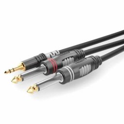 Sommer Cable - HBA-3S62-0150 Jack audio Câble de raccordement [1x Jack mâle 3.5 mm - 2x Jack mâle