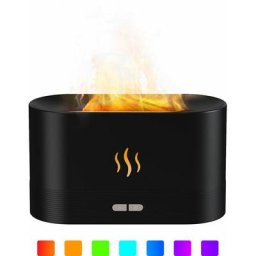 Humidificateur à brume de flamme de simulation avec 7 couleurs veilleuse aromathérapie diffuseur