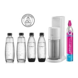 Sodastream - duobicb - Machine duo Blanche Pack 4 bouteilles (2 carafes duo + 2 Fuse lv) + 1