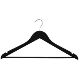 3 cintres en bois Noir Rubber - 5 five simply smart - Noir