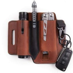 Gaine multifonction pour ceinture, organisateur de poche edc en cuir pour homme, gaine avec