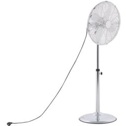Ventilateur sur pied Beliani Industriel et Rétro 50W 3 vitesses D45cm Argenté - Argenté