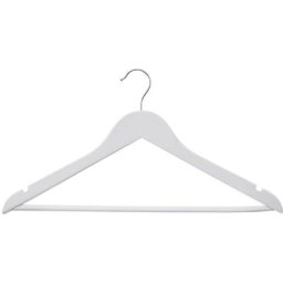 3 cintres en bois Noir Rubber - 5 five simply smart - Blanc