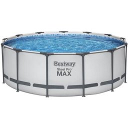 Bestway - 5618W Frame Pool-sol Steel Pro max, ronde Ø396x122cm, ensemble complet
