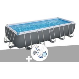 Bestway - Kit piscine tubulaire Power Steel rectangulaire 6,40 x 2,74 x 1,32 m + Kit d'entretien