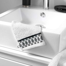 1001kdo Hygiene&beaute - Lot de 2 gants de toilette Botanica blanc