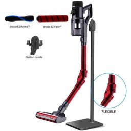Aspirateur balai sans fil Eziclean Cycloboost R680 Turbo Flex - Rouge
