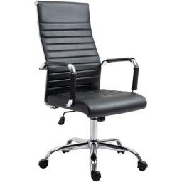 Fauteuil de bureau direction réglable pivotant 360° fonction bascule verrouillable piètement chromé