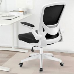 Chaise de bureau ergonomique, respirante, support lombaire, chaise d'ordinateur avec roulettes et