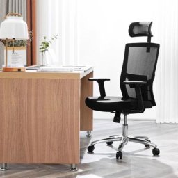 Chaise Bureau, Chaise de Bureau Ergonomique Inclinable, Fauteuil de Bureau Confortable, Accoudoirs